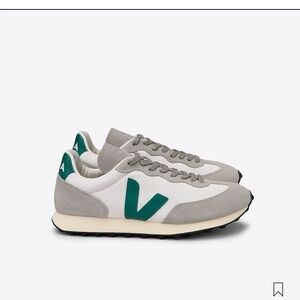 Veja Women's Rio Branco Hexamesh Gravel Brittany- white and teal